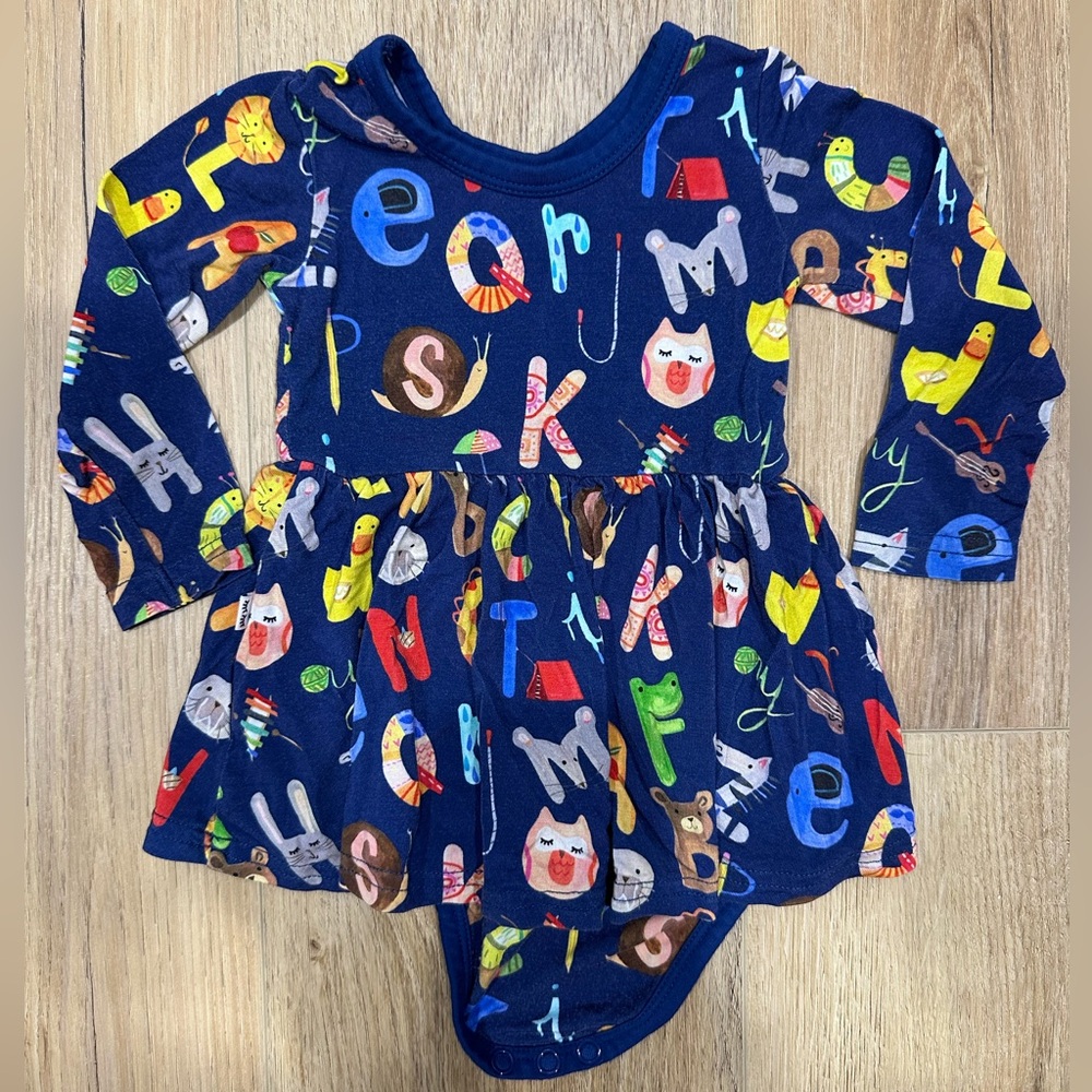 Little Sleepies Alphabet Friends Twirl Dress 3-6 month